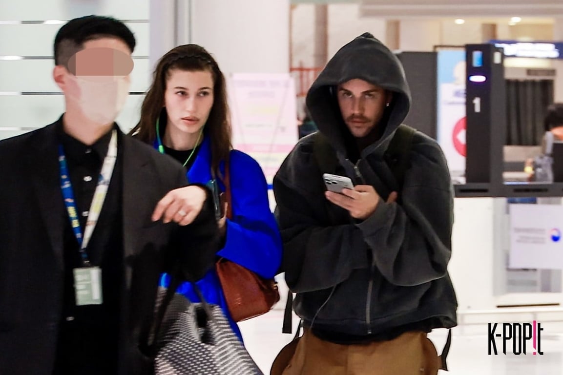 Justin Bieber, Hailey Bieber Arrive in Seoul: "Arrived in Seoul"