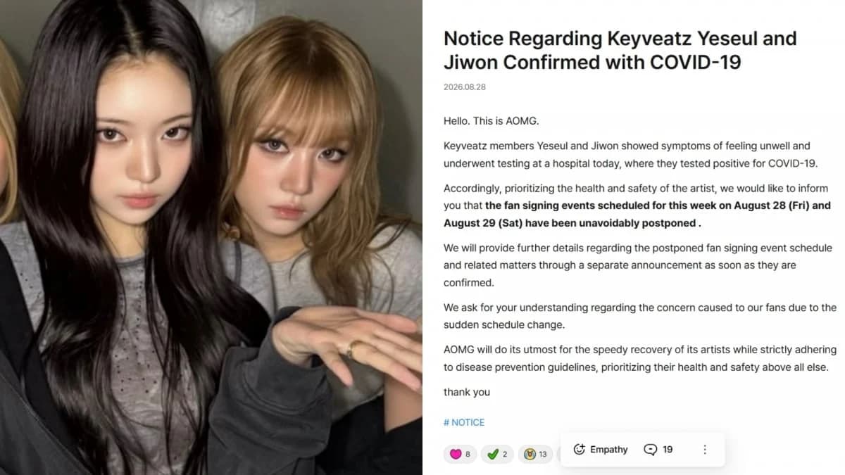 Keyveatz Yeseul and Jione Diagnosed With COVID-19...Schedules Put on Hold