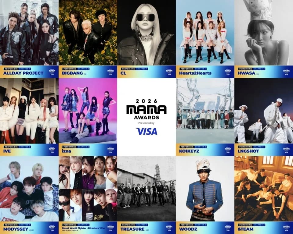 From BIGBANG to LNGSHOT: 2026 MAMA AWARDS Lineup Spans Generations