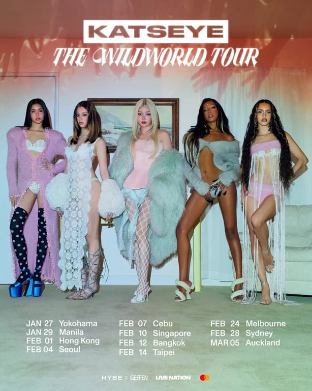 KATSEYE Heads to Asia for First Seoul Concert as World Tour Expands to 11 Cities