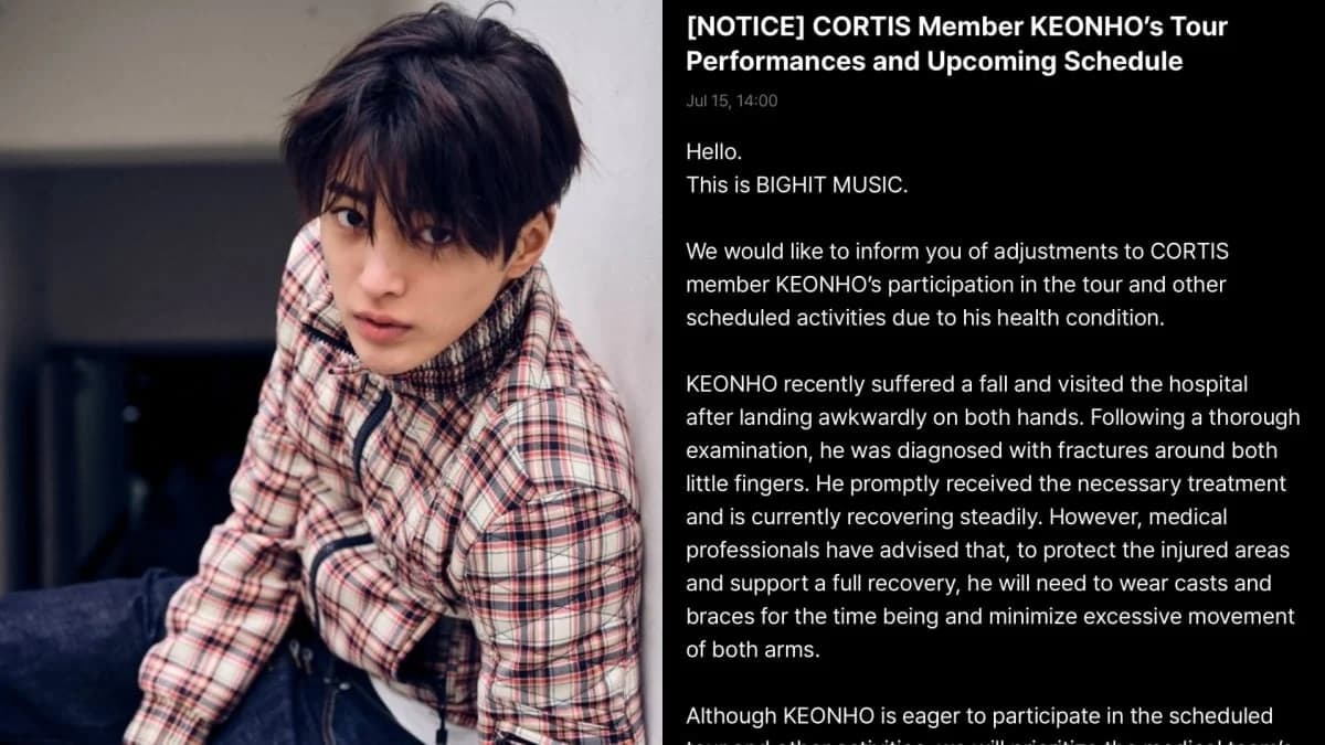 CORTIS' Keonho Suffers Hand Fractures, Tour Performances to Be Adjusted
