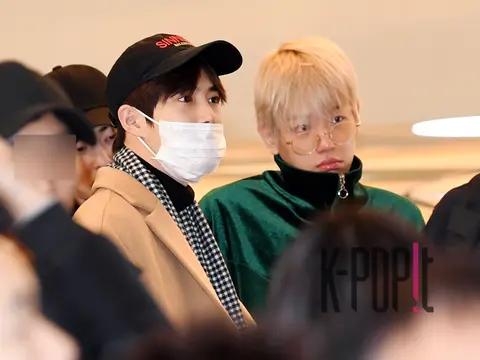 EXO, Suho (EXO), Baekhyun — Airport