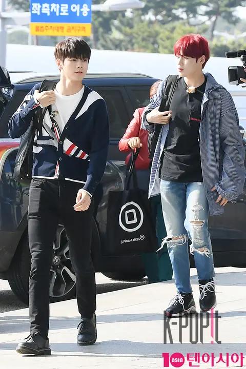 Wanna One, Ong Seong-wu, Ha Sung-woon — Airport