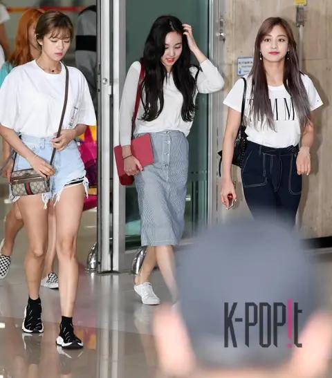 TWICE, Jeongyeon, Nayeon (TWICE), Jihyo — Airport
