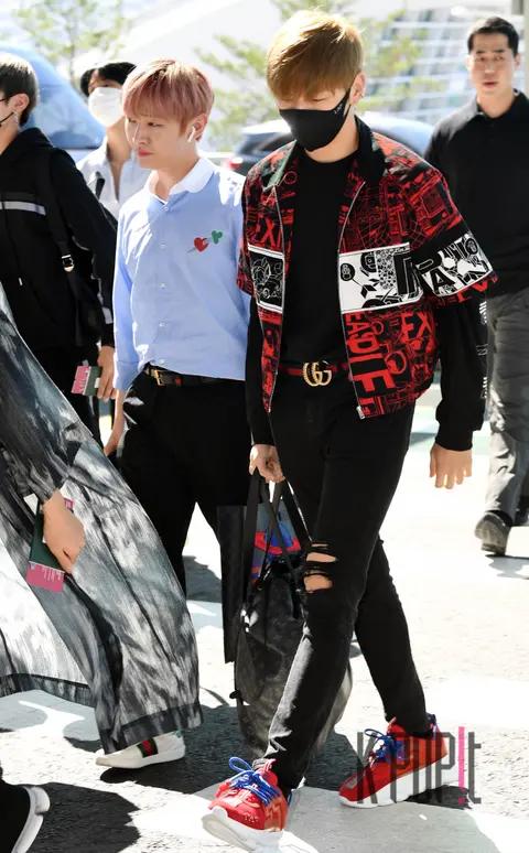 Wanna One, Yoon Ji-sung, Kang Daniel — Airport