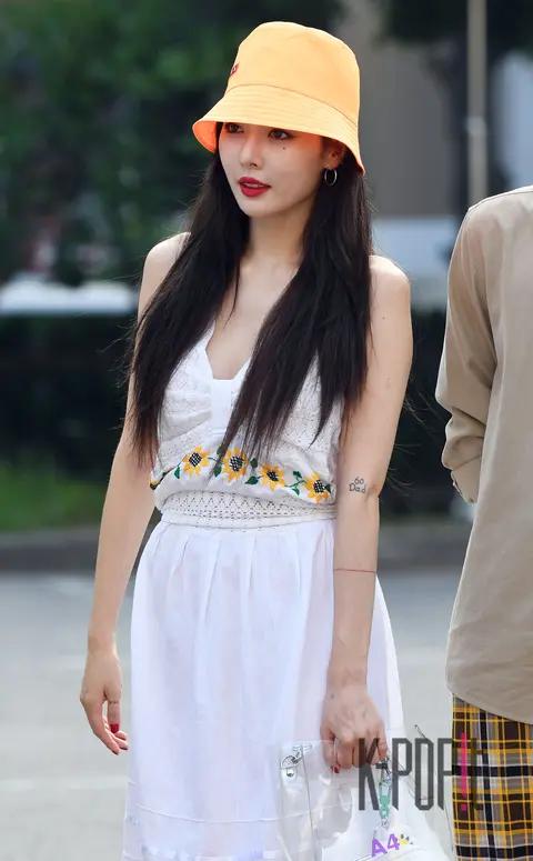 HyunA — Music Bank Arrival