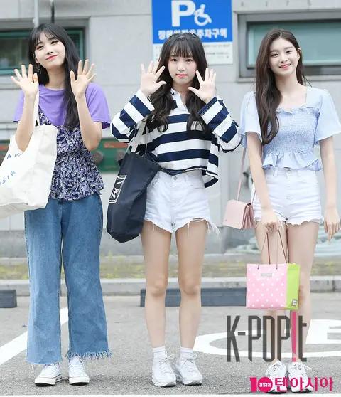 Kim Si-hyun, Choi Ye-na, Wang Yi-run — Produce 48 Arrival