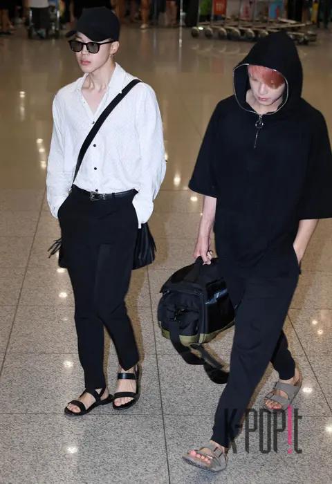 BTS, Jimin, Jungkook — Airport
