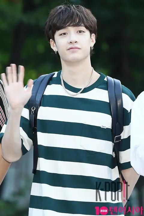Stray Kids, Bang Chan — Music Bank Arrival