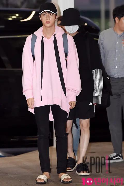 BTS, Jin (BTS), SUGA (BTS) — Airport