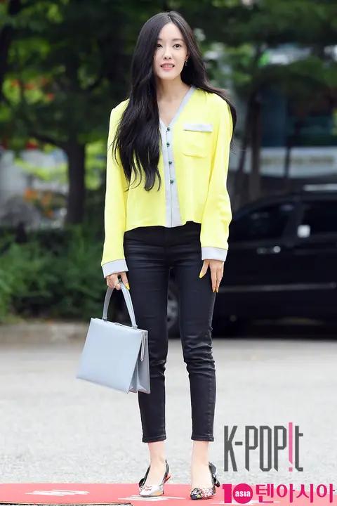 Hyomin 1 — Music Bank Arrival