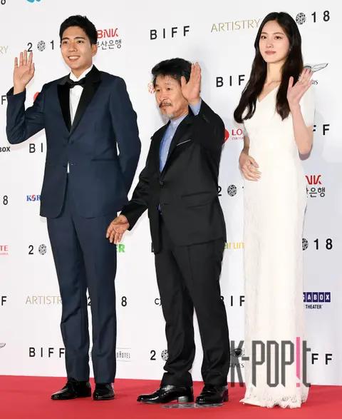 Shin Seok-ho, Ki Ju-bong, Han Jae-i — 23rd Busan International Film Festival Red Carpet