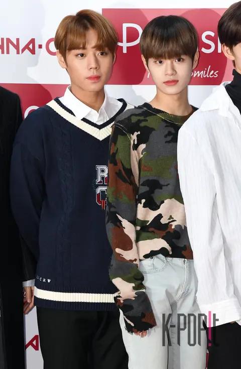 Wanna One, Park Ji-hoon, Lee Dae-hwi — Chika Chika PLAY Photocall