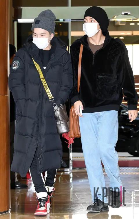 BTS, SUGA (BTS), V — Airport