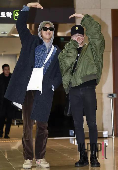 BTS, RM, Jimin — Airport