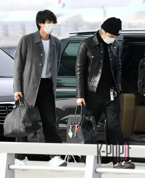 Jin (BTS), SUGA (BTS) — Airport