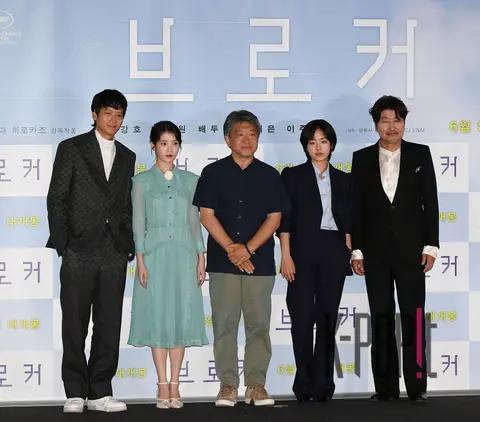 Kang Dong-won, Lee Ji-eun, Director Hirokazu Koreeda, Lee Ju-young, Song Kang-ho — Broker Press Screening