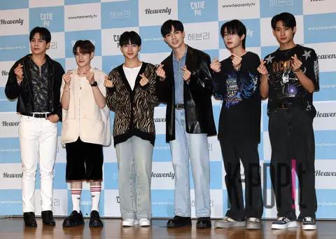 Max Guenther, Nat Natasit, Nunu Chawarin, G Frook, Yim Parinyakan, Tutor Koraphat — CUTIE PIE Korea Visit Press Conference