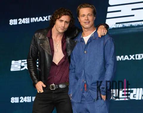 Aaron Taylor-Johnson, Brad Pitt — Bullet Train Conference