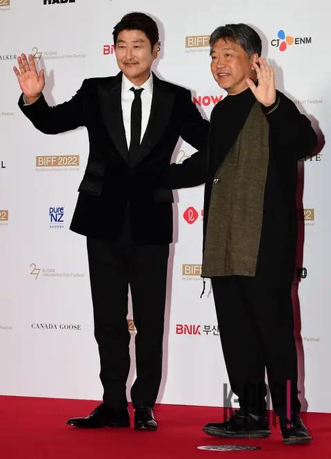 Song Kang-ho, Director Hirokazu Koreeda — Busan International Film Festival Red Carpet