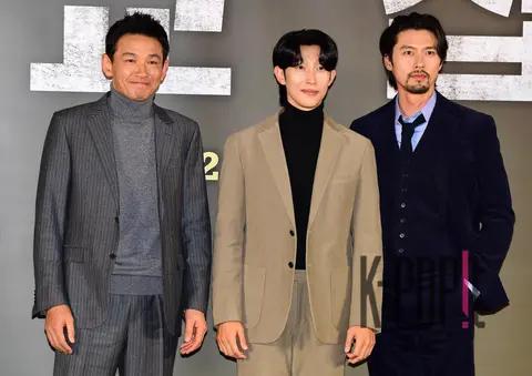 Hwang Jung-min, Kang Ki-young, Hyun Bin — Negotiation Production Report Meeting