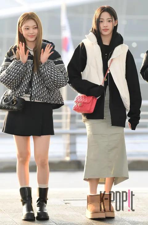 HAERIN (NewJeans), Minji — Airport