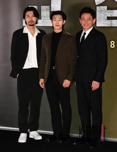 Hyun Bin, Kang Ki-young, Hwang Jung-min — Negotiation Press Screening