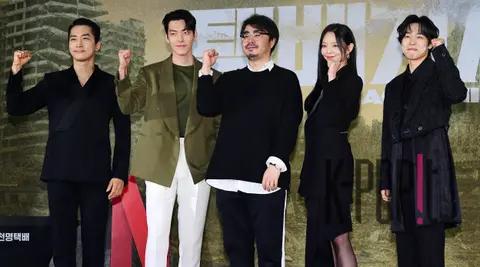 Song Seung-heon, Kim Woo-bin, Jo Ui-seok (Director), Lee Som, Kang Yu-seok — Delivery Driver Production Briefing