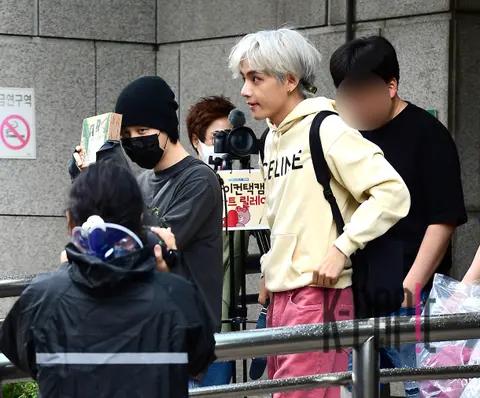 Jimin (BTS), V — Music Bank Arrival