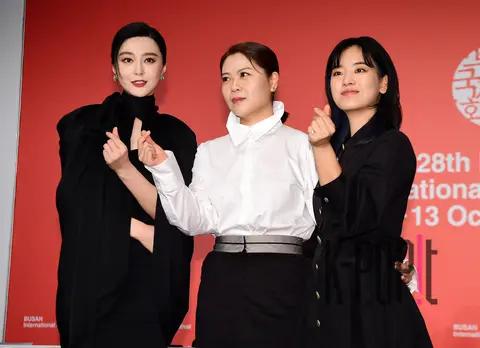 Fan Bingbing, Han Shuai (director), Lee Ju-young — BIFF Nokya Press Conference