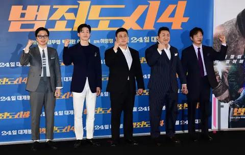 Ma Dong-seok, Kim Moo-yeol, Park Ji-hwan, Lee Dong-hwi, Director Heo Myung-haeng — Crime City 4 Press Screening
