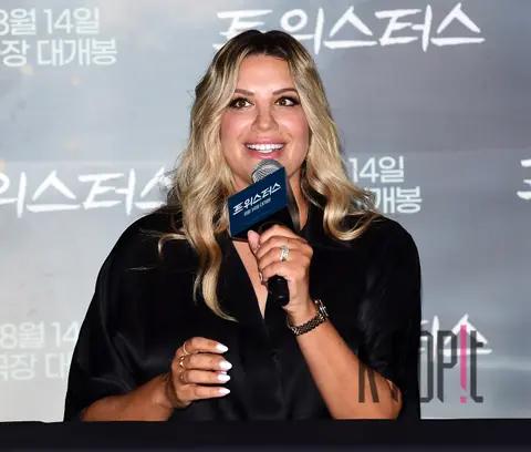 Ashley J. Sandberg — Twisters Korea Press Conference