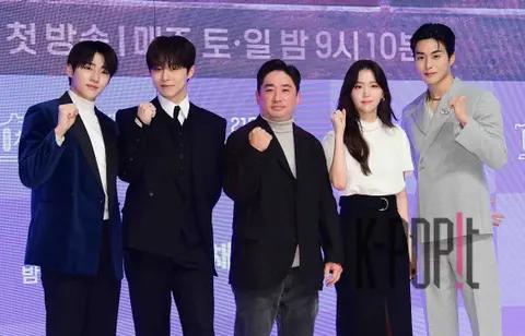 Bae In-hyuk, Kim Ji-eun, Jung Geon-ju, Park Jae-chan, Myung Hyun-woo — Check In Hanyang Production Briefing